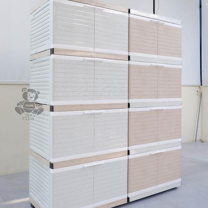 Lemari plastik club jumbo susun 4 / lemari pakaian club