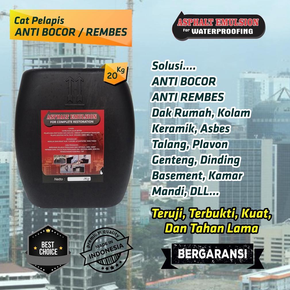 Cat Tembok Anti Bocor Aspal Cair Anti Bocor Asphalt Emulsion for Waterproofing 20 kg