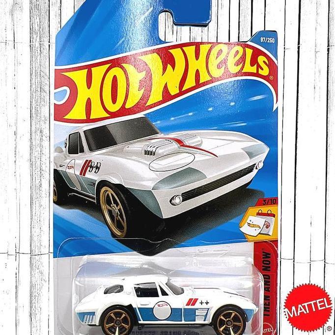 Hot Wheels Corvette Grand Sport Putih Diecast Mobil Sport Klasik