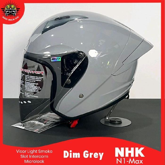 Nhk N-1 Max Helm Motor Single Visor Rhd Lens Dengan Interior Microfiber Dan 2D Ventilasi Udara Untuk