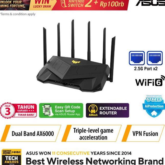 Tufax6 Tuf Gaming Ax6 Dual Band Wifi 6 Gaming Router Wifi6