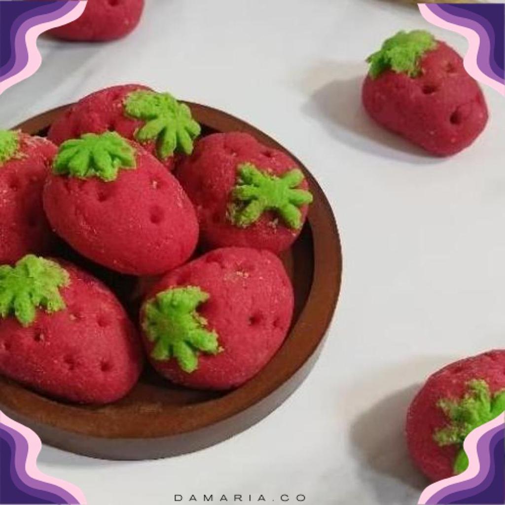 Kue Kering Nastar Selai Nanas 100% Bentuk Strawberry Premium Toples 600Ml Berat -+430Gr Beli 1 Grati