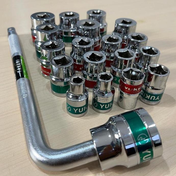 Lengkap Kunci Sok L plus mata sok 6pt Gagang Sock L dan Mata kunci sock 1/2" 6PT terlaris