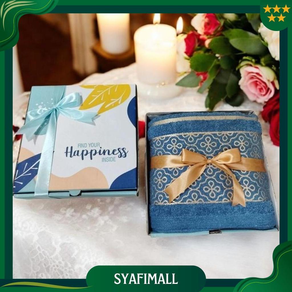 Hampers Handuk Box | Hampers Handuk Pernikahan Ukuran 70X140 | Hampers Handuk Couple Wedding Seserah
