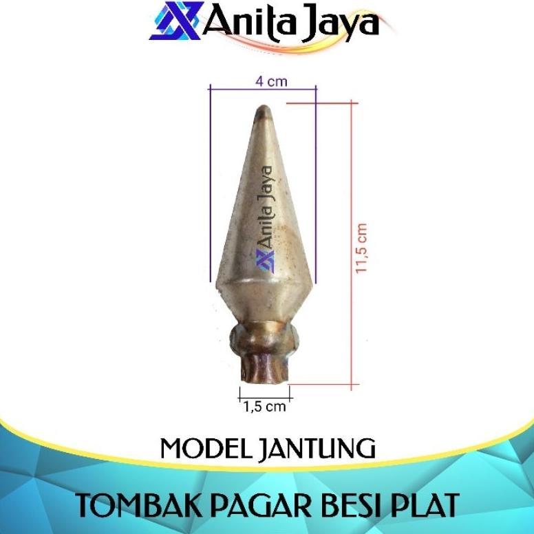 Bisa Cod Tombak Jantung Besi Plat Ornamen Pagar ><