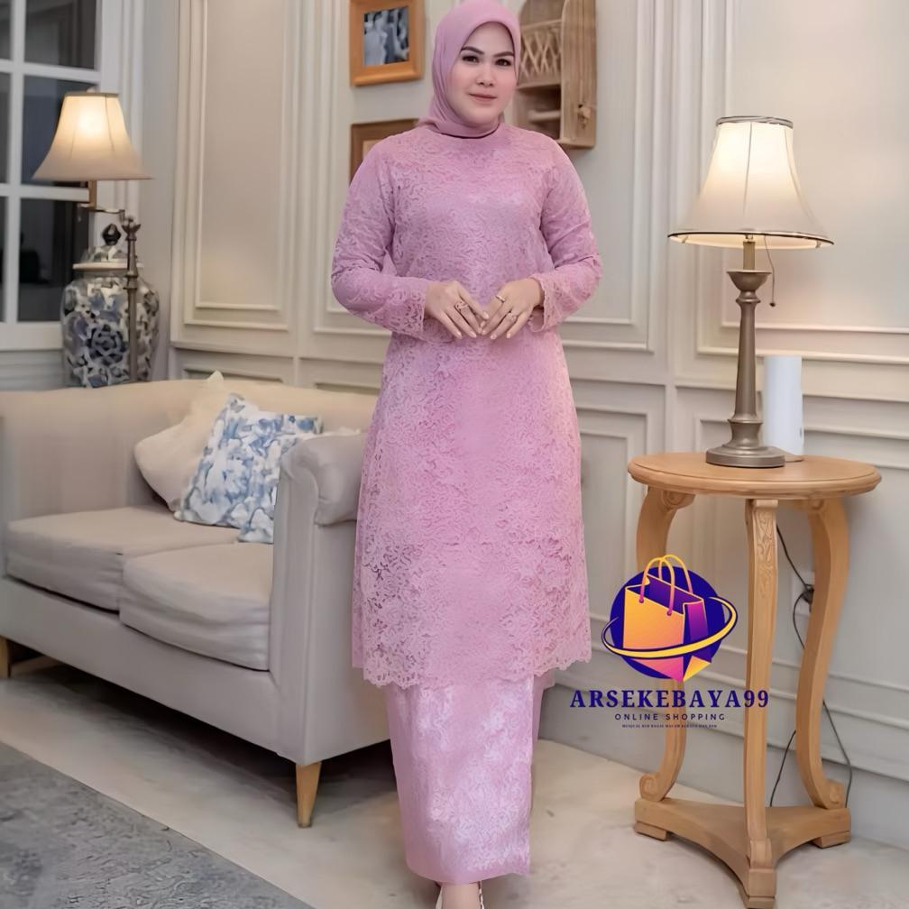 BESTPROMO SETELAN KEBAYA BROKAT/KEBAYA SET ROK SONGKET/KEBAYA TUNIK BROKAT/KEBAYA KURUNG/BAJU KURUNG