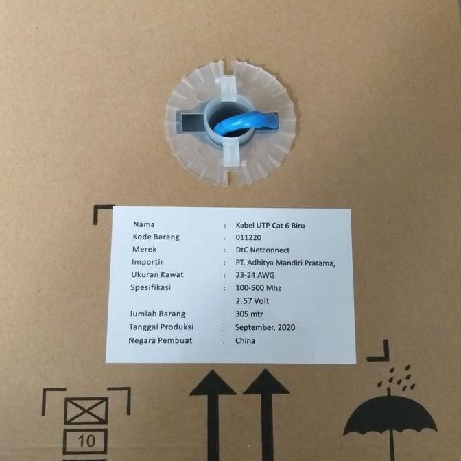 Ready kabel lan utp cat 6 DTC NETCONNECT / Kabel UTP DTC CAT 6 305M