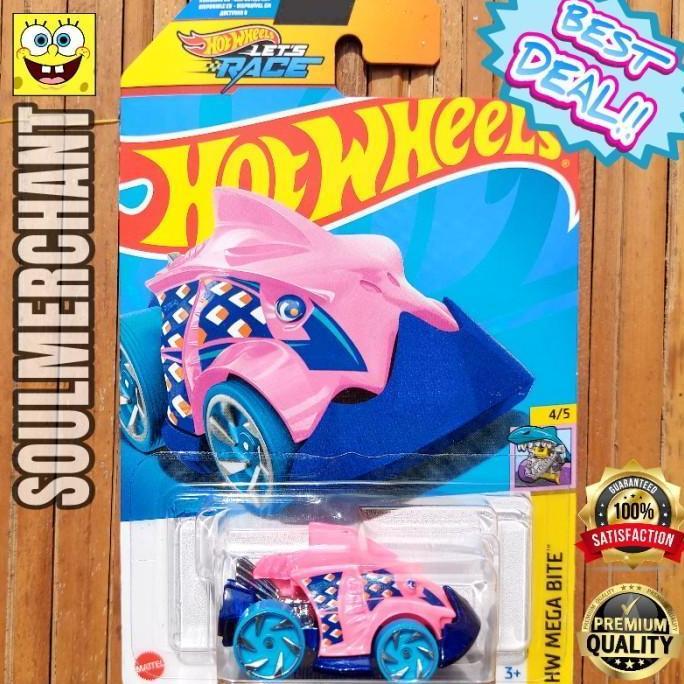 Hot Wheels Piranha Terror Hijau Pink Lets Race - Diecast Mobil Ikan Piranha