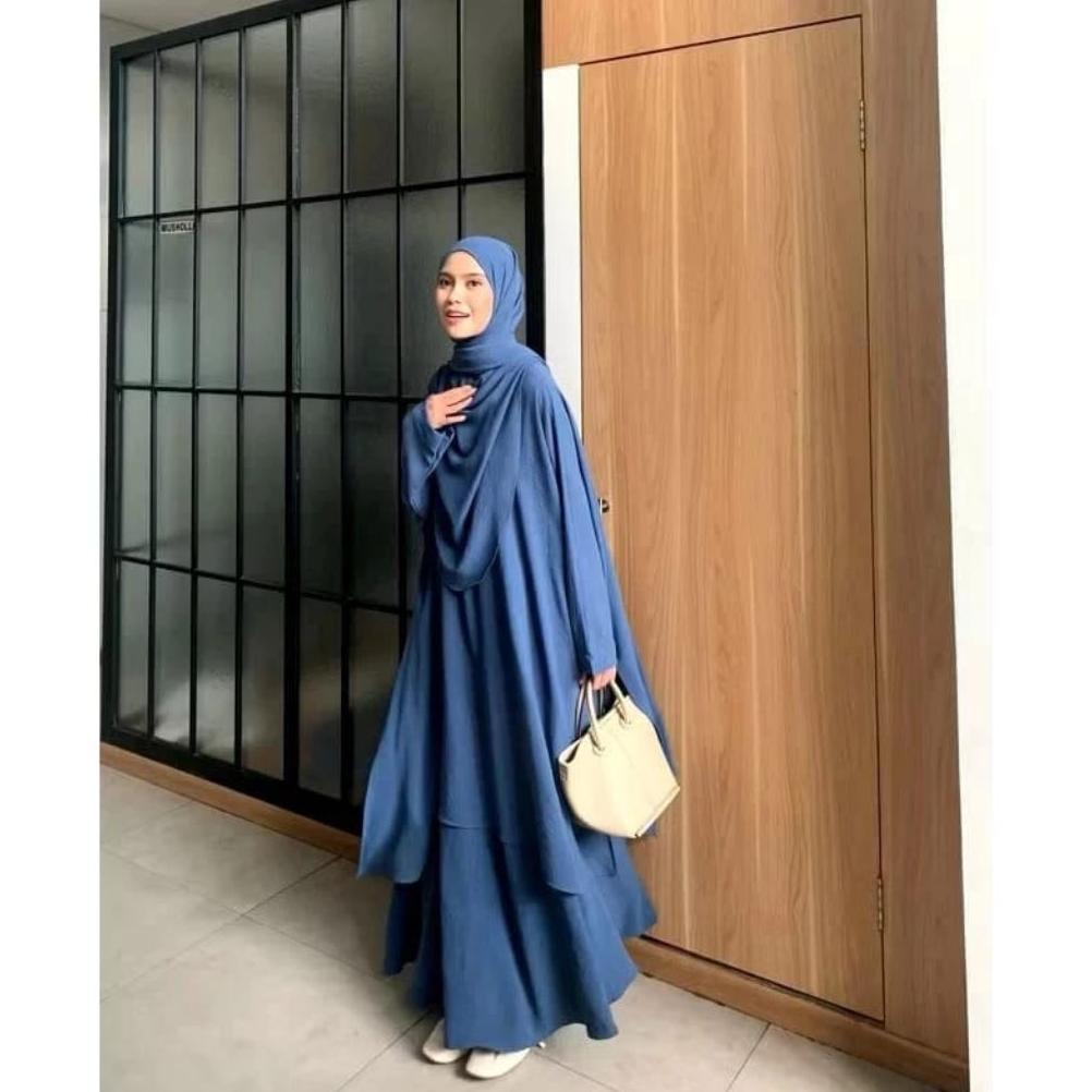 big promo promo one set rok tunik satu set tunik dan rok polos wanita terbaru abaya tunik baju musli