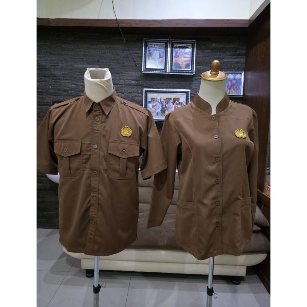 Limited Setelan Seragam Pns Wanita /Kuning Khaki Terbaru Seragam Pns Wanita /Seragam Kuning Khaki Pn