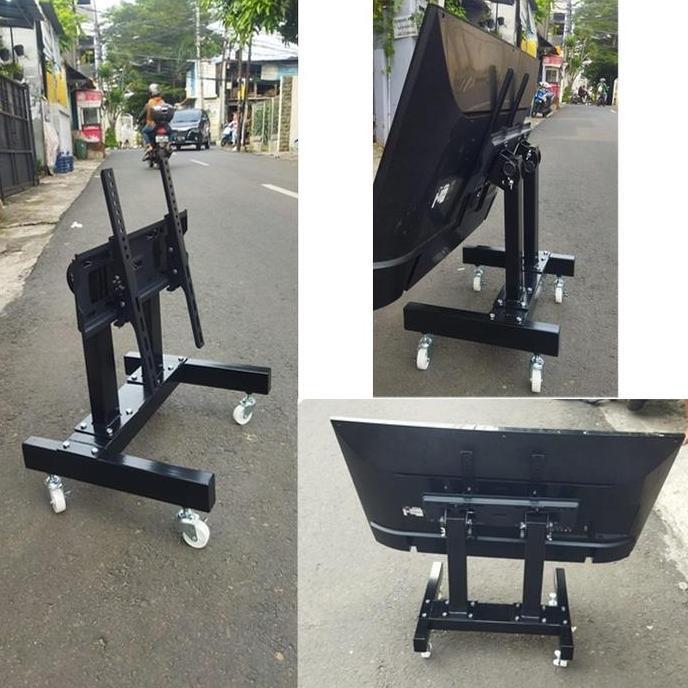BEBAS ONGKIR - stand tv roda bracket panggung bracket tv floor stand 32 - 65 inch