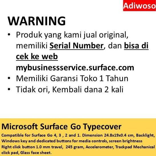 TERLARIS - Microsoft Surface Go Keyboard
