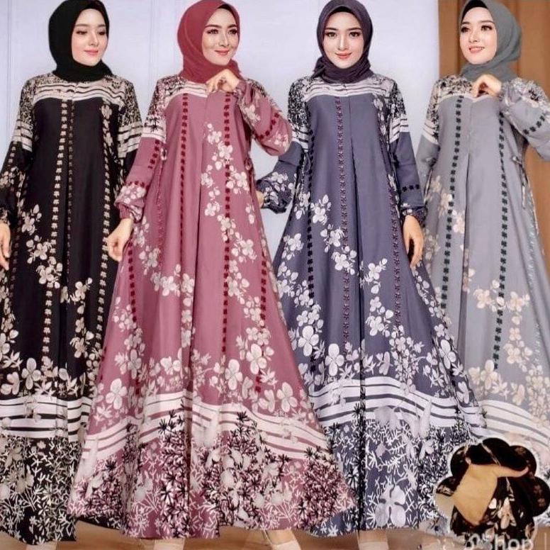 NEW DEALS GAMIS SELENA HYGET MOTIF BUSUI PALING LARIS ,GAMIS HYGIT MURAH