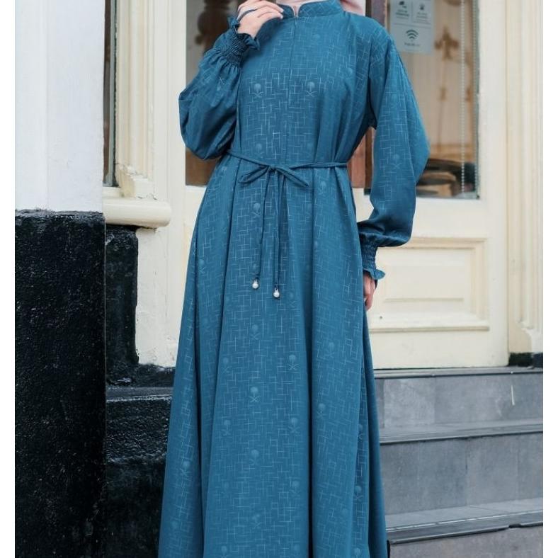 BEST DEALS AZMI 93 -  GAMIS ABAYA TURKI POLOS EMBOS PALM GAMIS DRESS MUSLIM LD 120