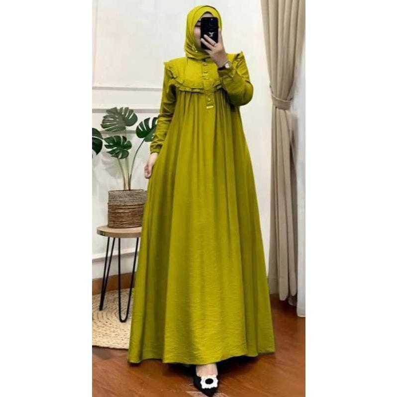 Promo Terbaru Gamis Crinkle Airfow Maxi Dress Samira Terbaru Seratus Ribu Dapat 3 Pcs //Gamis 100 Da