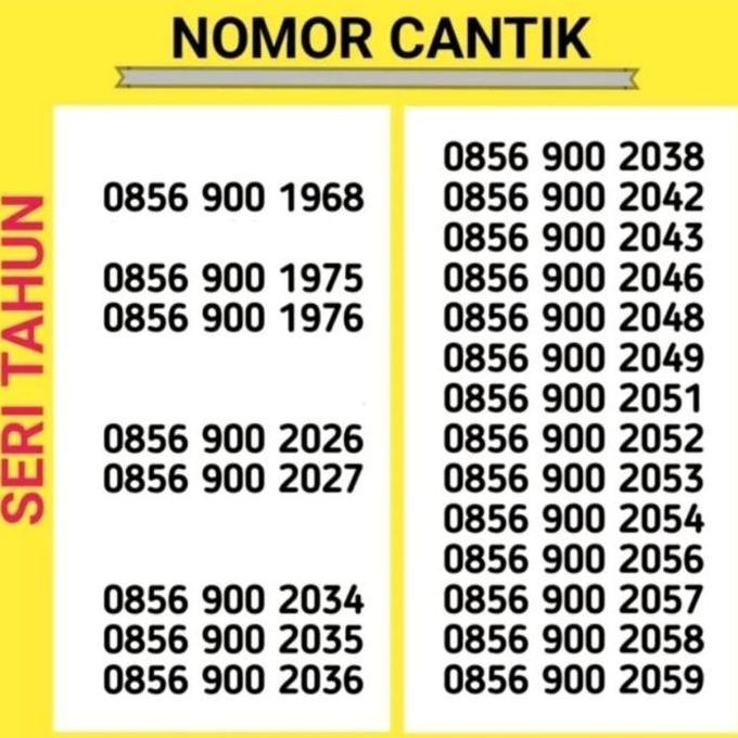 nomor cantik m3 kwartet indosat mentari 11 digit tahun lahir