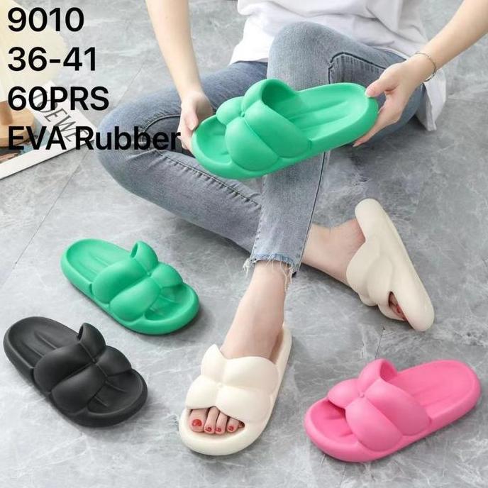 DY61 - Sandal Slop Wanita Jelly Import Karet Lucu Perempuan Korea Women Shoes-Flat Sandals & Flip Fl