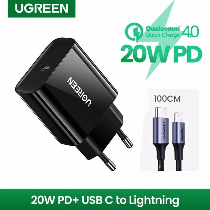 TERMURAH - Ugreen Charger IPhone 13 12 11 8 XR X Xs Power Delivery Lightning MFI