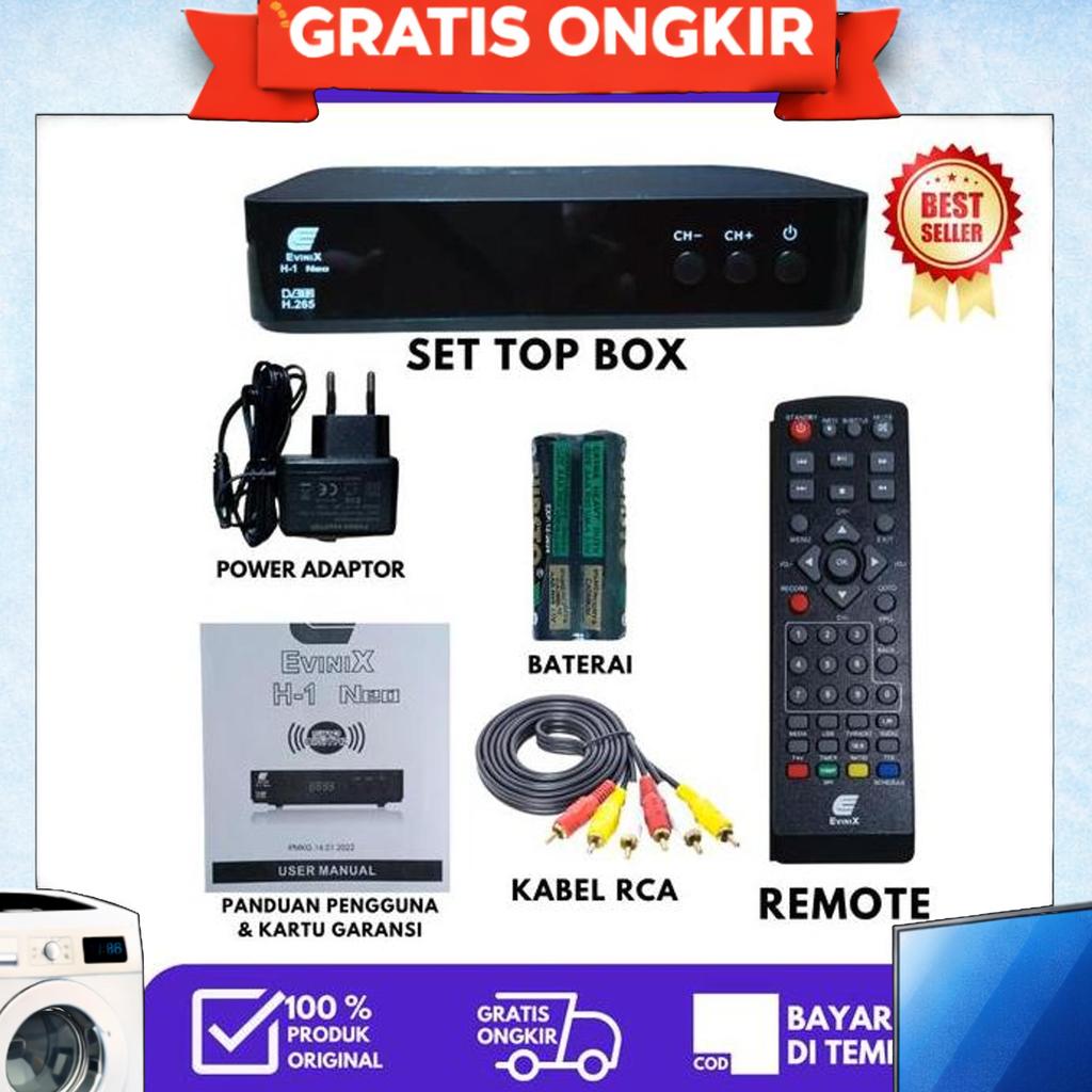 Stb Evinix H1 Neo Dvb-T2 Digital Tv | Full Hd Hdmi Usb Pvr Ews | Garansi Resmi & Harga Terbaik     A