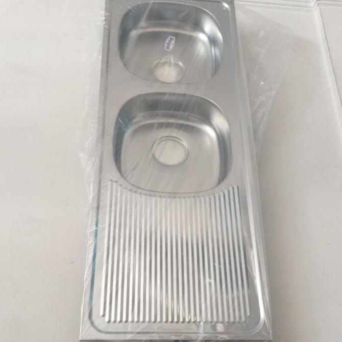 Bak Cuci Piring 2 Lubang Royal Stainless