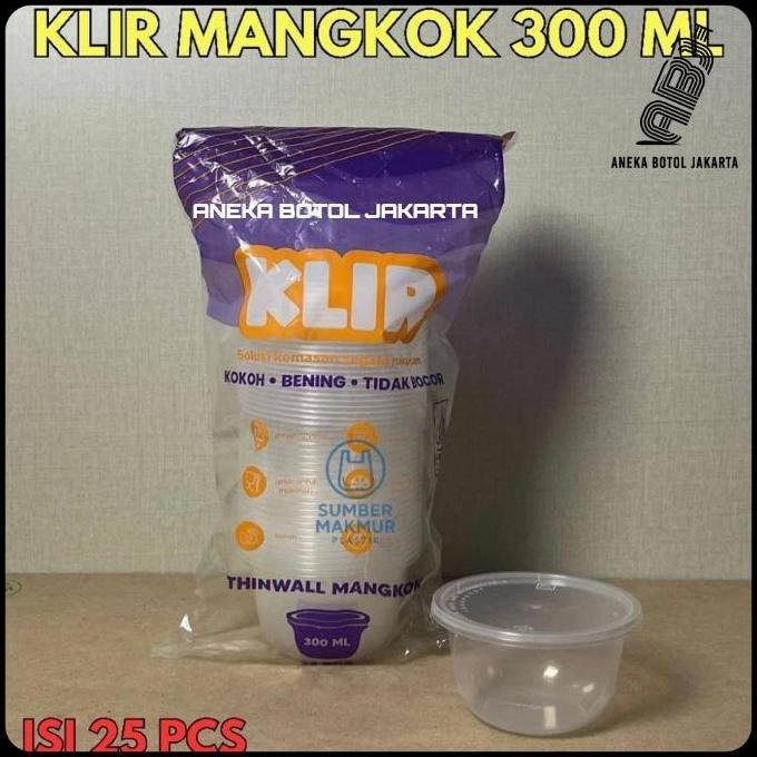 Thinwall Klir Mangkok 300Ml / Thinwall Klir Bowl 300Ml