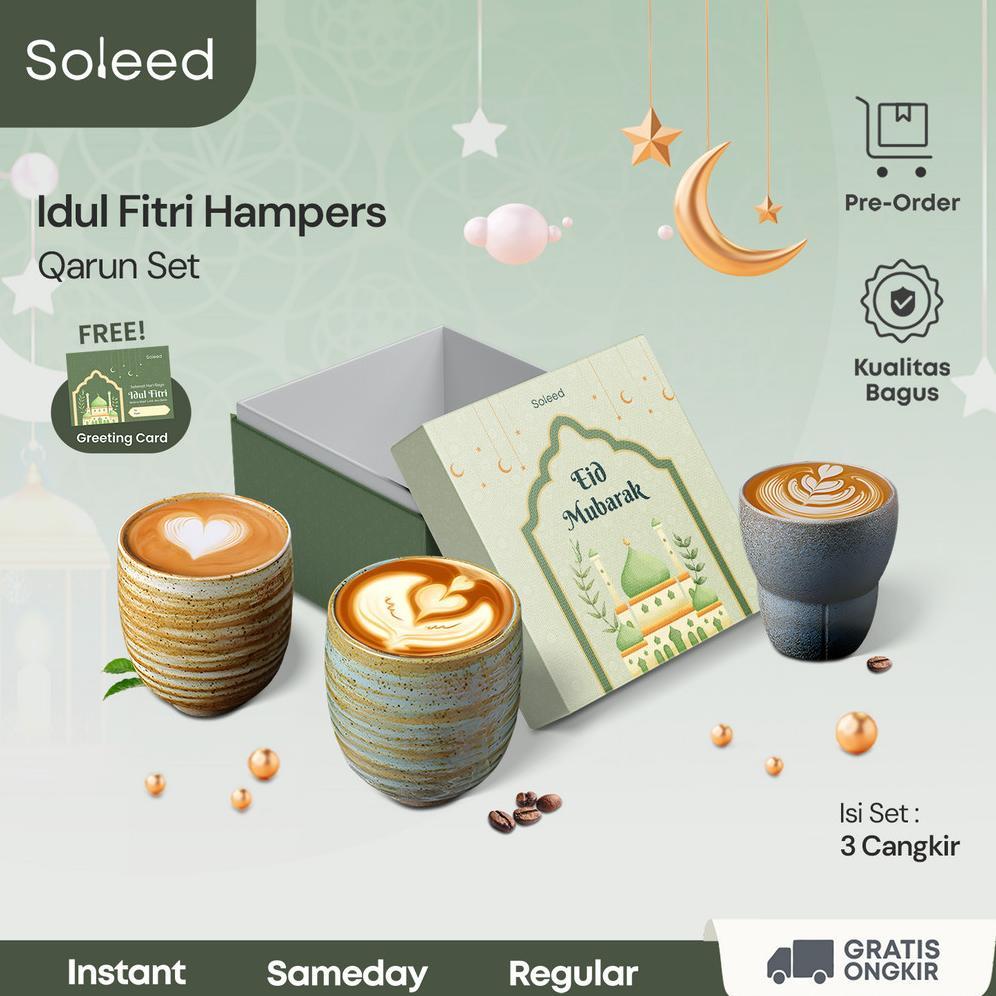 Hampers Idul Fitri Parsel Ramadhan Cangkir Gelas Keramik | Qarun Set