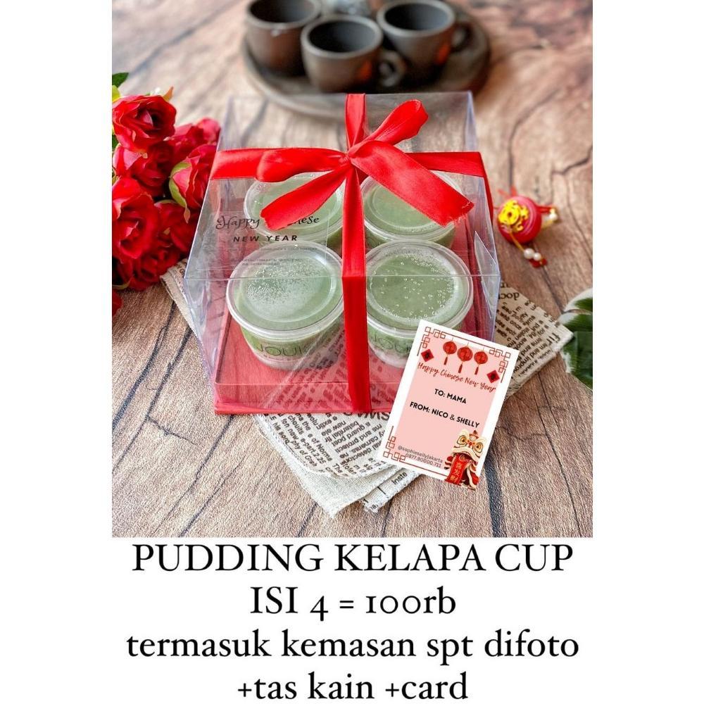 Pudding Lumut Cup isi 4 Hampers Imlek / CNY Edition