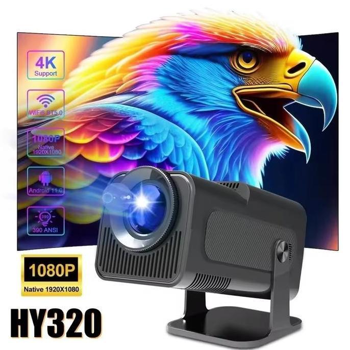 4K Android 11 Mini Projector Native 1080P Dual Wifi6 BT5.0 390 ANSI Home Theater Proyektor Mini Andr