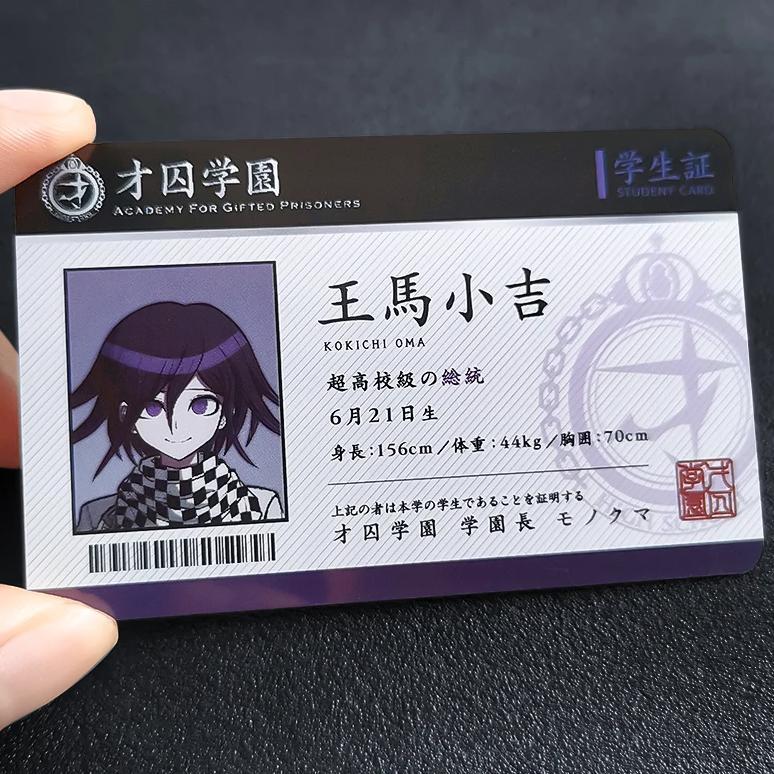 Anime Danganronpa Kokichi Oma Kaede Akamatsu Rantaro Amami Miu Iruma K1-B0 Cosplay Student ID Busine