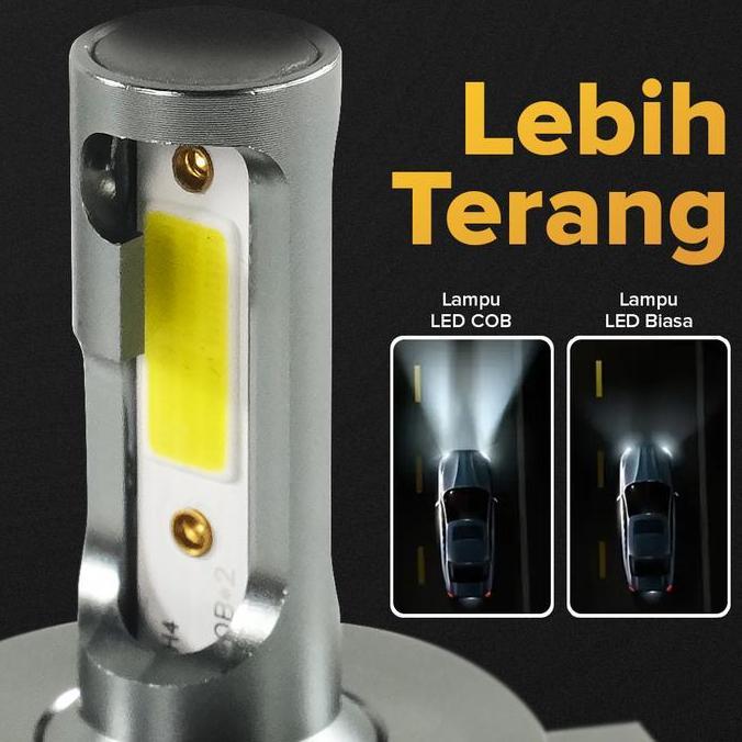 Lampu Depan Mobil H4 4300K 6000K 6500K Car LED COB Headlight Bulb original