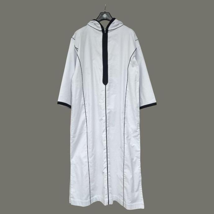 TERLARIS Djellaba.id Gamis Umroh Baju Muslim Jubah Sholat Hoodie Jalabah Kapucong Maroko Pria Flanne