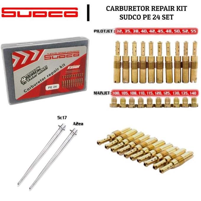 Sudco Keihin Pilotjet Mainjet Pj Mj Set Karburator Carburetor Karbu Repair Kit Pe 28 Pe 26 Pe 24 Ori