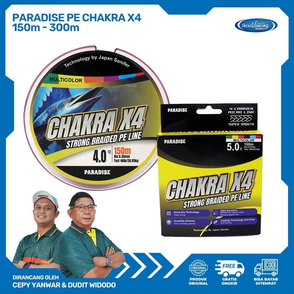 Senar Pancing Paradise PE 4 150m 200m 300m Helai Chakra X4 Paradise Kuat & Sensitif