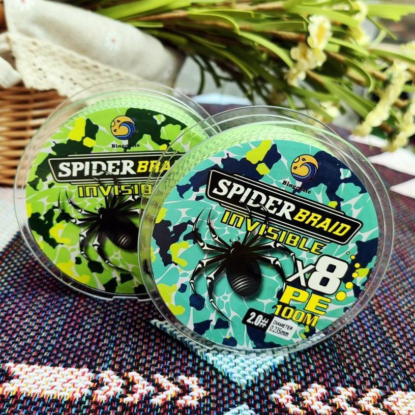 Senar Pancing Invisible X4 X8 Tahan Lama Benang Pancing Dikepang Speckle Mudah Tenggelam Senar PE 10