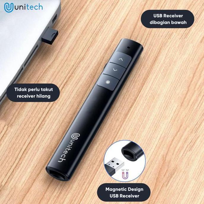 Unitech Laser Pointer Wireless Alat Presentasi Pen 50m Kontrol