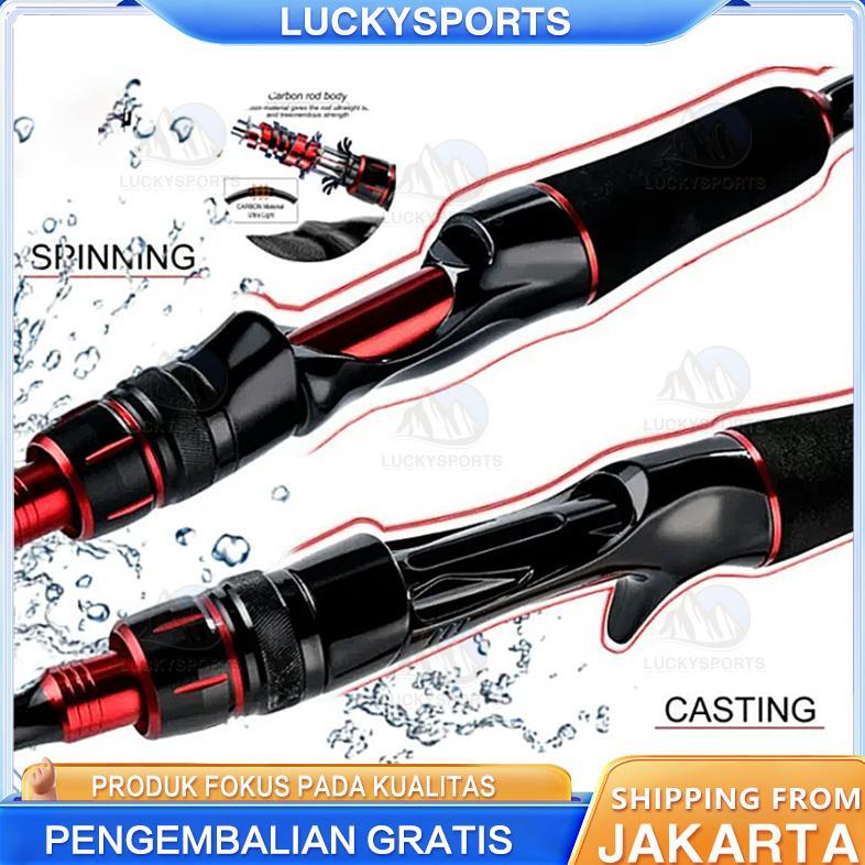 (COD) joran pancing / joran pancing carbon asli kuat / joran karbon asli japan / joran ul lentur dan