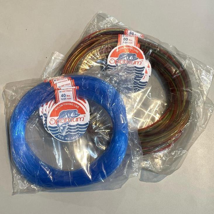 Senar Damyl Pelangi & Biru Optimum 30M per ikat ukuran besar dan tebal | Tali Pancing Damil Mambo Mu