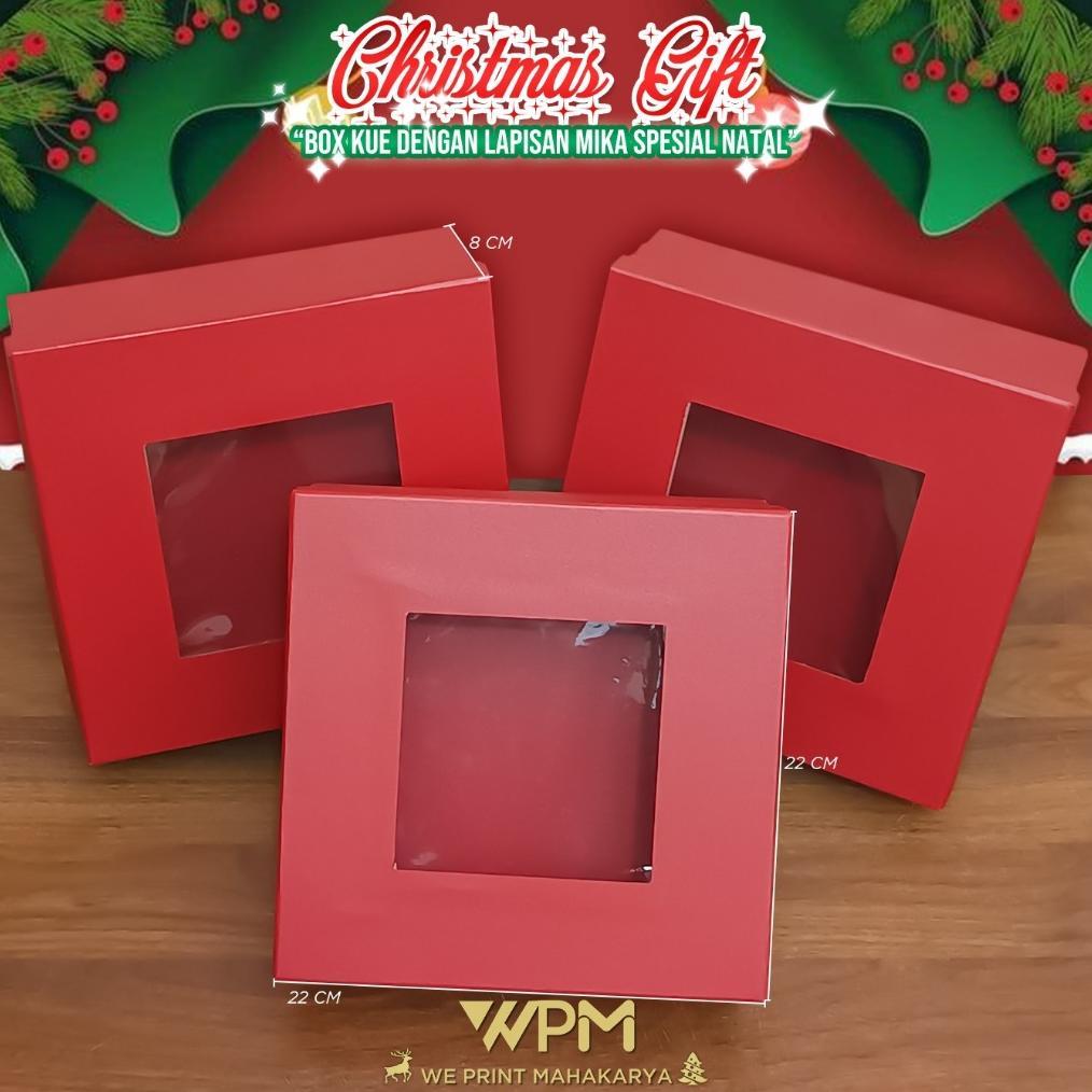 HARD BOX  IMLEK /  NATAL TUTUP MIKA / KOTAK KUE TUTUP MIKA/  LEBARAN / HARDBOX LEBARAN LUBANG MIKA /