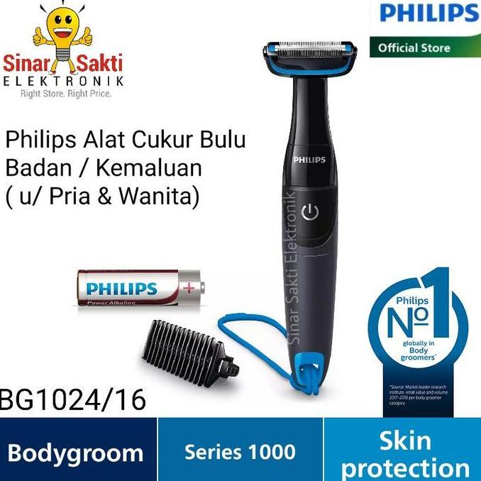 Alat Cukur Bulu Badan Philips Shaver Kemaluan Wanita Pria BG 1024