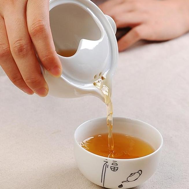 Tea Set Yan Cha Classic Porcelain 1 Teko 1 Cangkir Teko Cangkir Teh