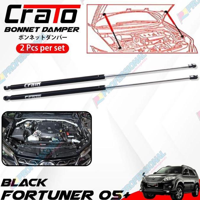 Promo Aksesoris Shock kap mesin Hood Damper CRATO Fortuner VNT 05-15 Sustec Diskon