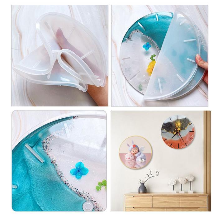 (Terbaru) [Size Besar] Cetakan Resin Jam Bulat Cetakan Silikon Mold Silicone Diy Bestseller