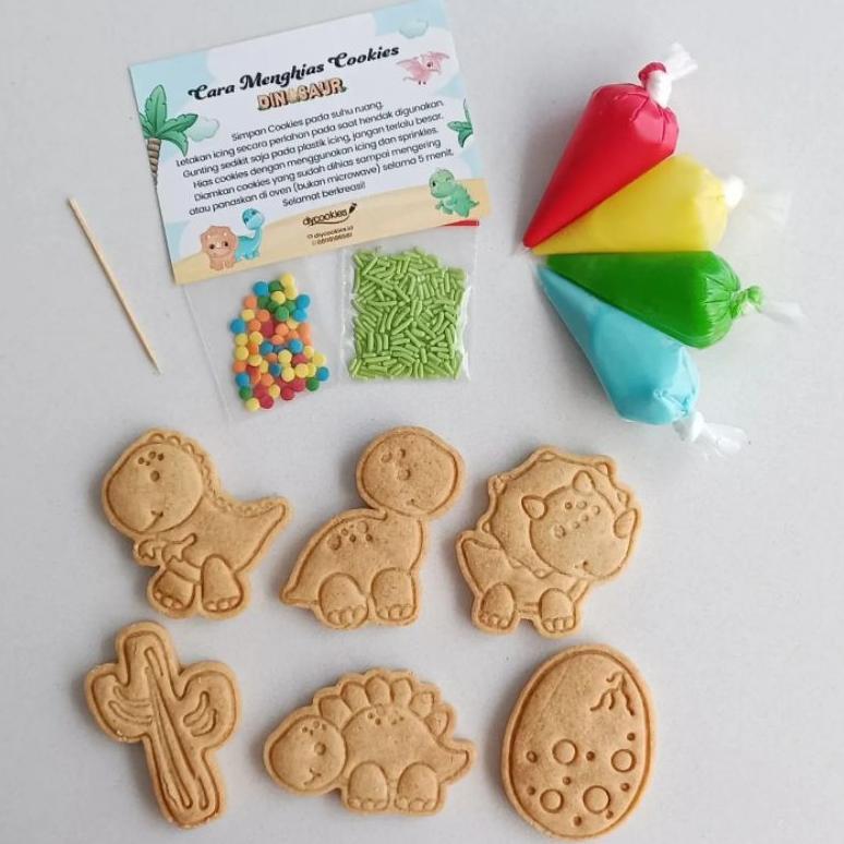 DIY Cookie Kit Dinosaurs | Decorate Cookies | Decorating Cookies | Cookies Hias | Menghias Cookies |