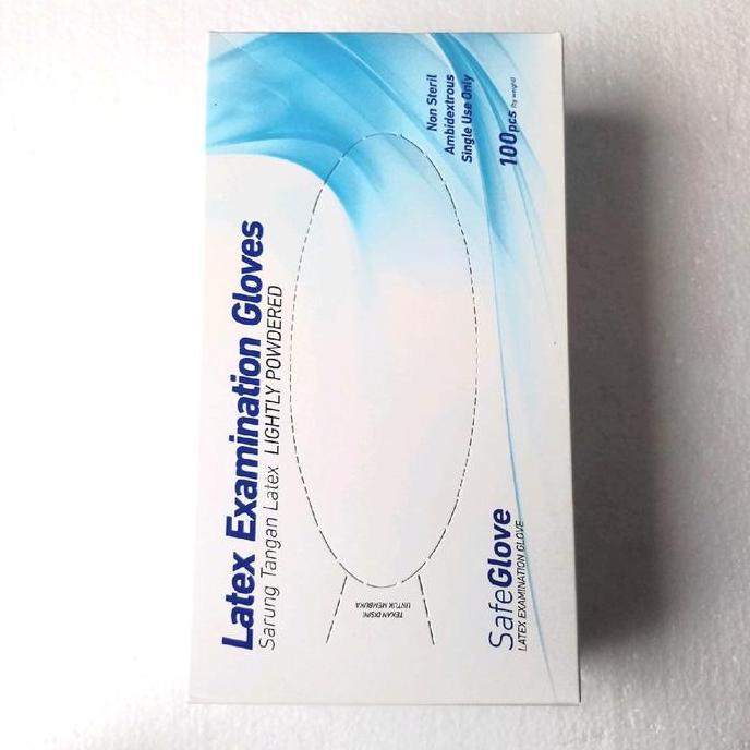Clafour- Sarung Tangan Latex Safe Gloves Isi 100Pcs Handscoon Isi 100Pcs Sarung Tangan Steril