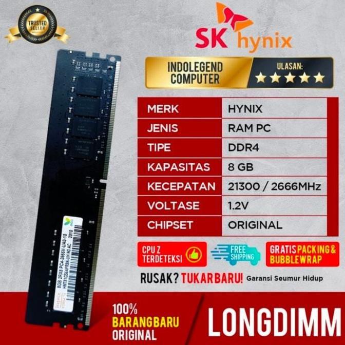 TERBARU - RAM HYNIX DDR4 8GB PC2666