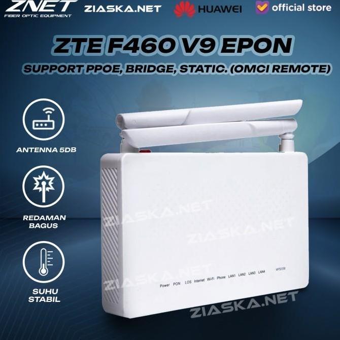ONU EPON ZTE F460 V9 BOX ANTENA EXTRERNAL 5db BRIDGE SUPPORT EPON OLT