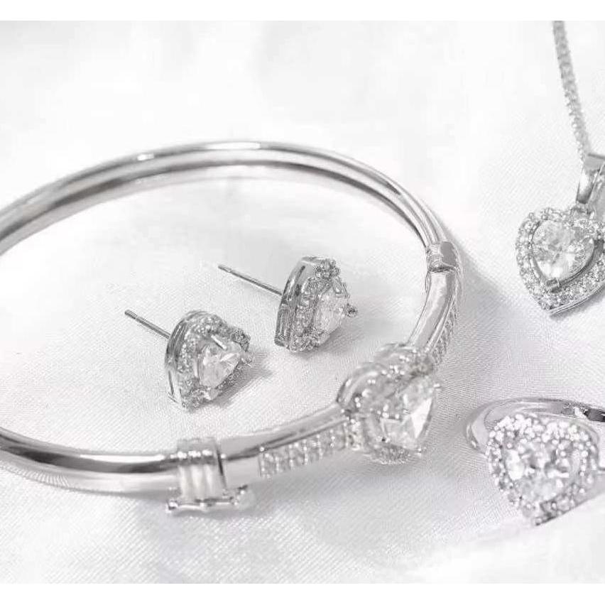 Set Perhiasan Perak Silver Satu Set Perhiasan Wanita