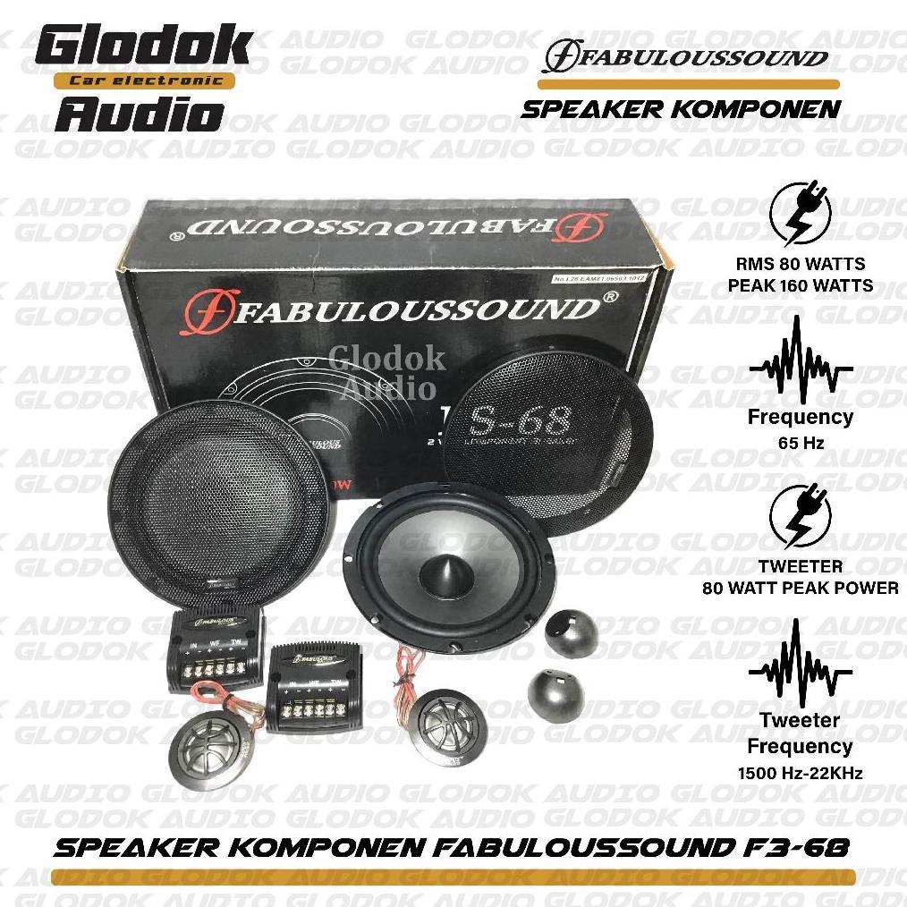 HOT DEALS Speaker split Komponen Fabulous sound FS 68 / Speaker 6,5 inch set bass mobil