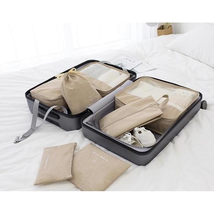 TERBARU - PANACHE Waterproof 7 pcs / set Travel Storage Organizer Bag Tas Travel