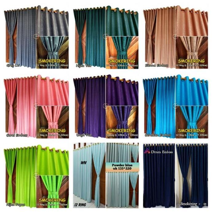 Dimari- Gorden Polos Embos Smokring 12 Uk.135X220 Ruang Tamu Gold Tali